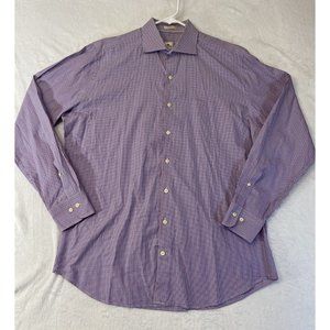 Peter Millar Shirt Mens Large Check Long Sleeve Button Down